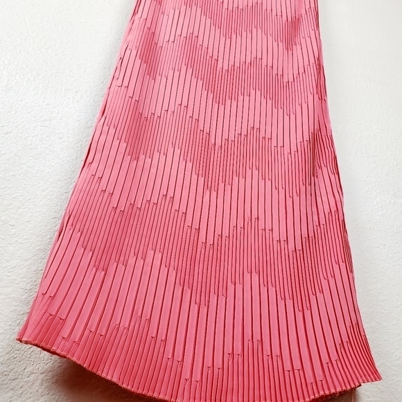 For Cynthia Orange Coral Long Maxi Pleated Skirt SALE - Picture 8 of 8